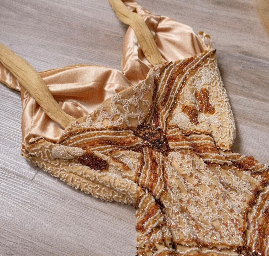 Vintage Yellow Mermaid Tulle Chiffon Long Prom Dress Pretty Birthday Dress ED01679