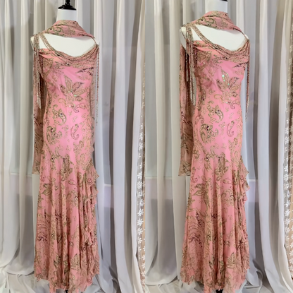 💕 Fairytale Pink Spaghetti Straps Mermaid Evening Gowns Vintage Elegant Beaded Silk Long Prom Dress Wedding Guest Outfits ED01724