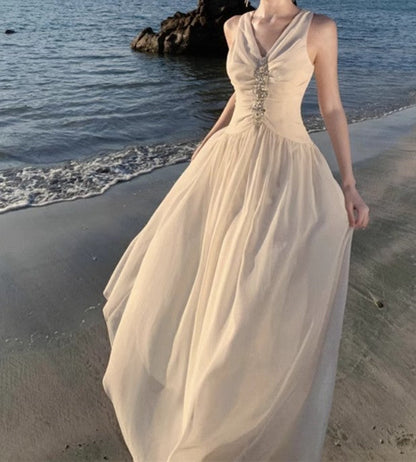 Pink V-neck A-Line Cute Birthday Prom Dress ED01784