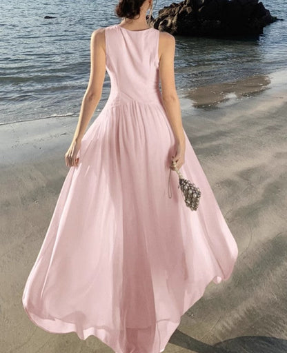 Pink V-neck A-Line Cute Birthday Prom Dress ED01784