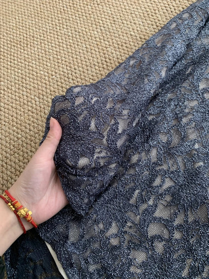 Unique V Neck Lace Sheath Long Prom Dress Sparkling Party Dress ED01873