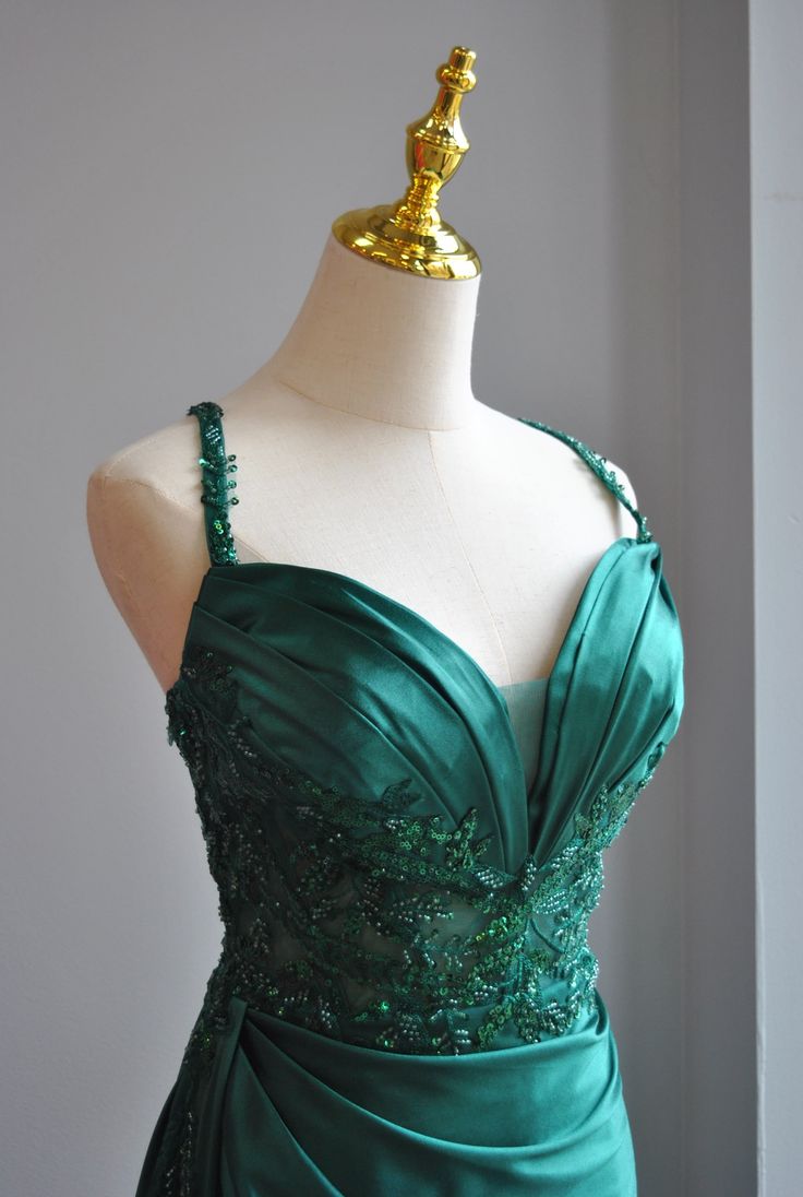 Elegant Green Sweetheart Neck Mermaid Long Prom Dress Gorgeous Formal Evening Dress ED01904