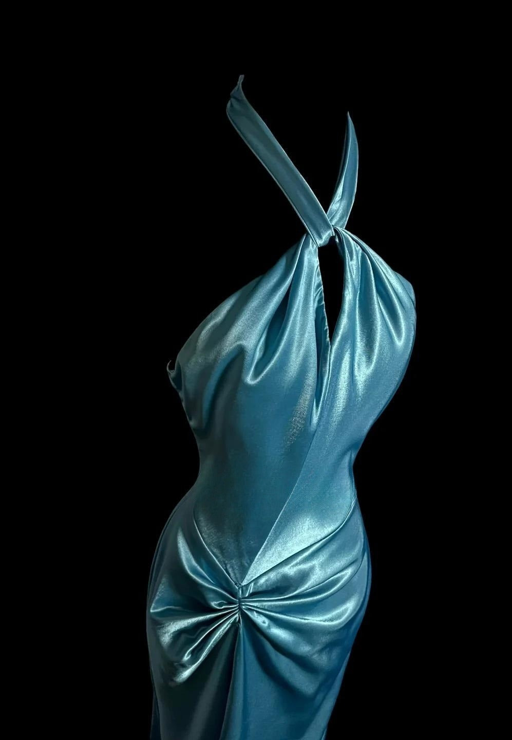 Beautiful Blue Halter Mermaid Backless Long Prom Dress Gorgeous Formal Evening Dress ED01905