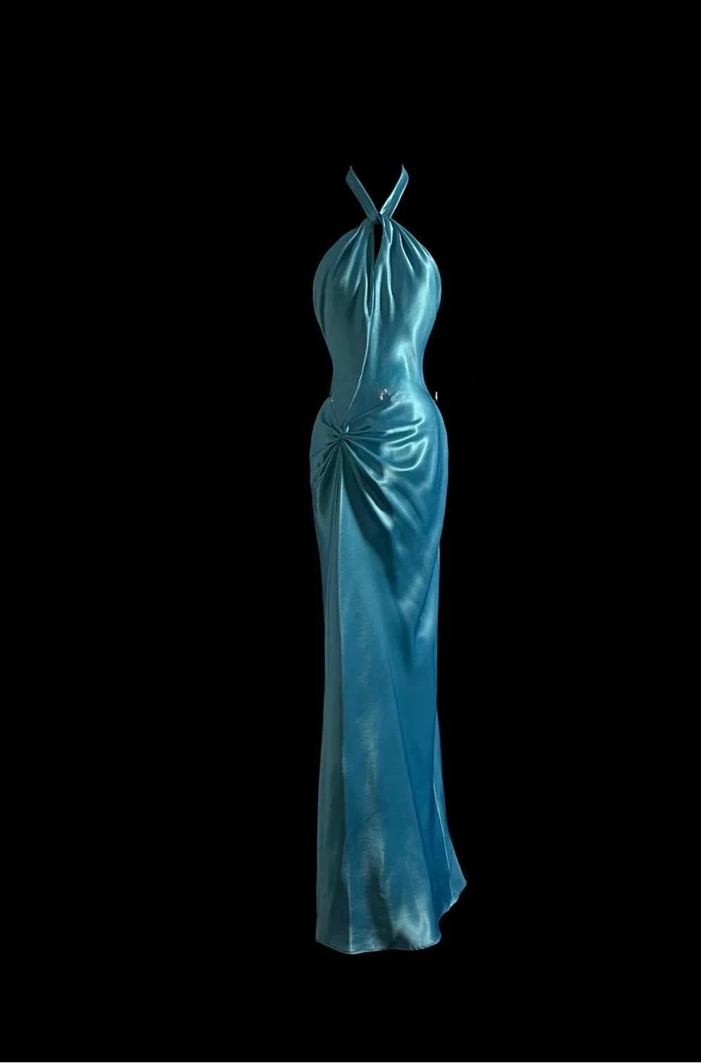 Beautiful Blue Halter Mermaid Backless Long Prom Dress Gorgeous Formal Evening Dress ED01905