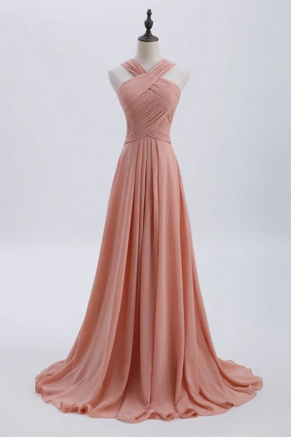 🩷Glam Blush Pink Prom & Wedding Dress-Sweet 16 Chiffon Evening Gown for Graduation & Quinceanera ED01931