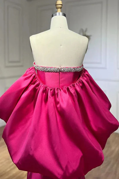 Elegant Fuchsia Sweetheart  Mermaid Satin Long Prom Dress Simple Formal Evening Dress ED01997