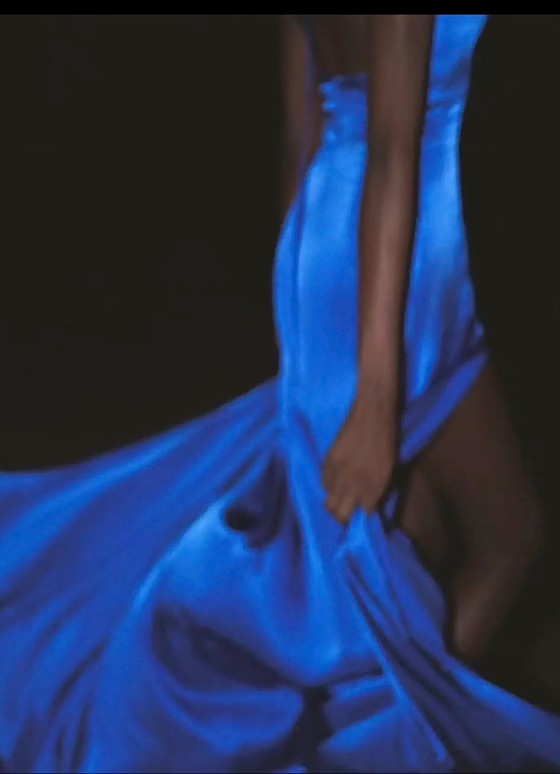 Elegant Royal Blue V-neck Sheath Evening Dress Sexy Backless Satin Long Prom Dresses with Slits  ED02052
