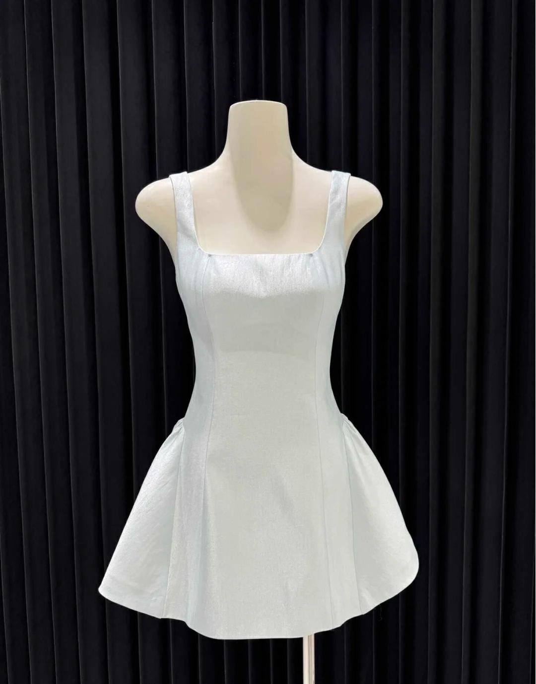 Cute Square Neck A-line Backless Bow Short Prom Dress Sweet Homecoming Dress ED02115