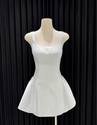 Cute Square Neck A-line Backless Bow Short Prom Dress Sweet Homecoming Dress ED02115