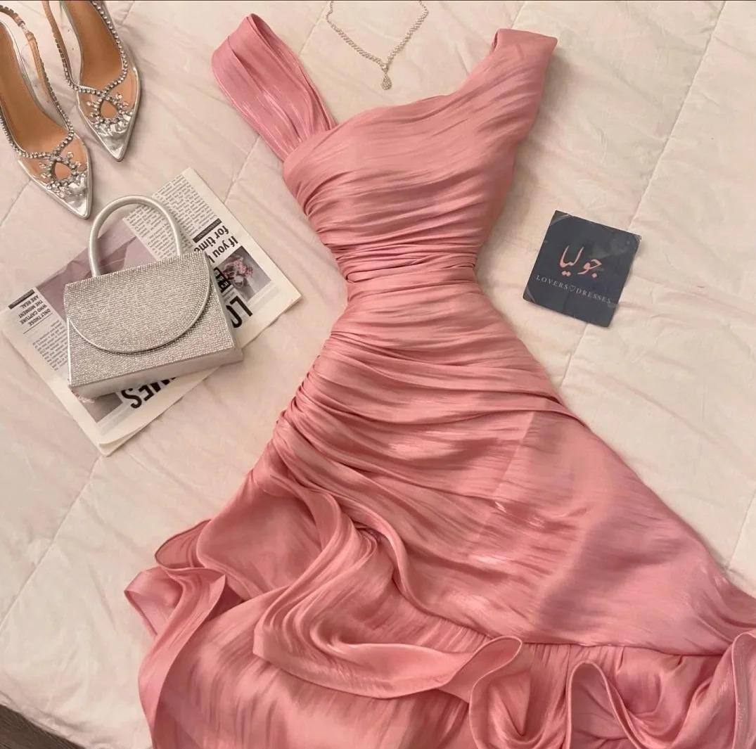 Elegant Pink A-Line Chiffon Party Dresses ED02130