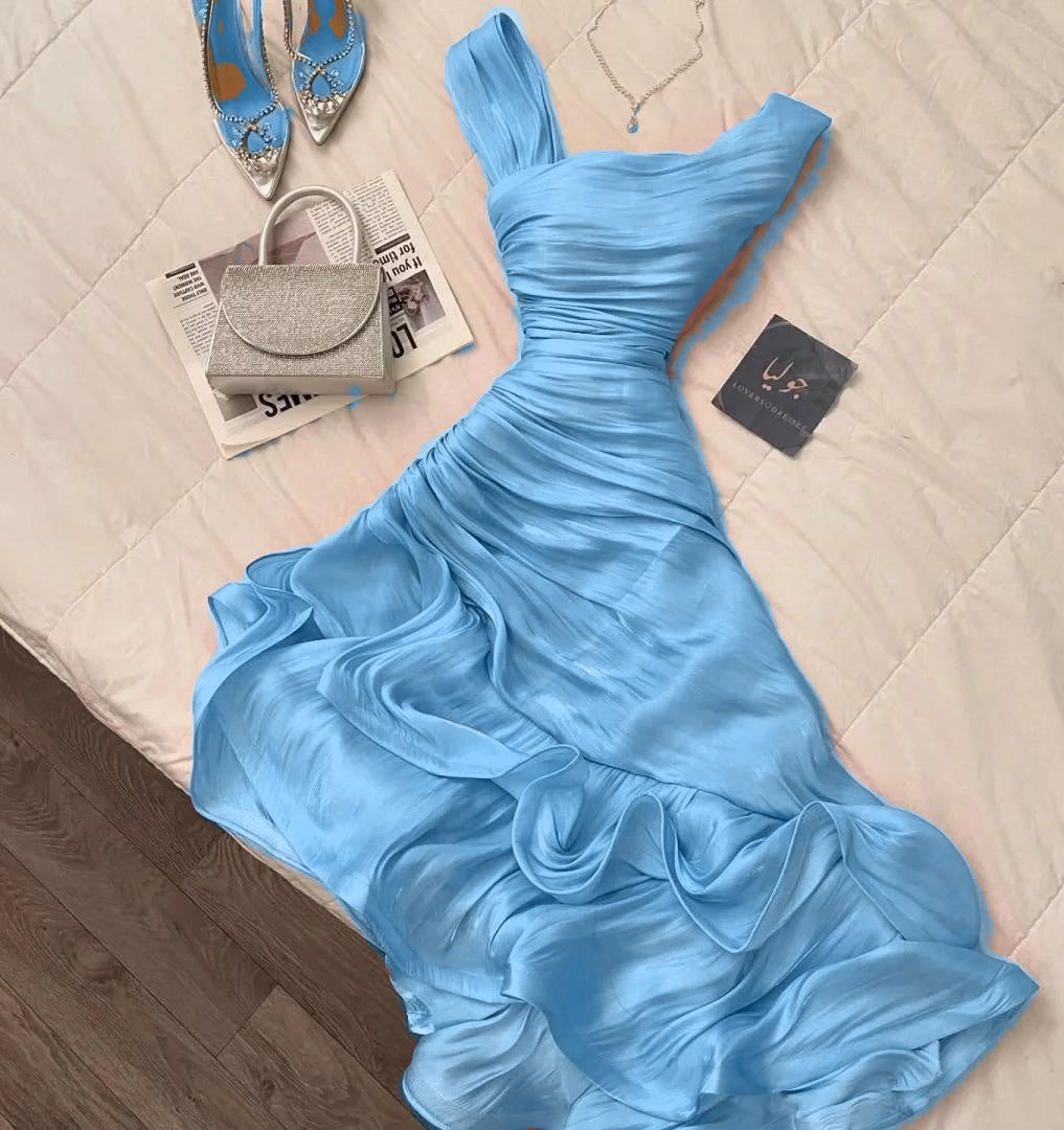 Elegant Pink A-Line Chiffon Party Dresses ED02130