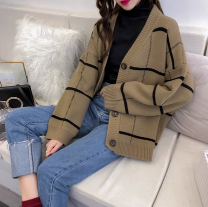 Korean style all-match knitted cardigan coat ED0214