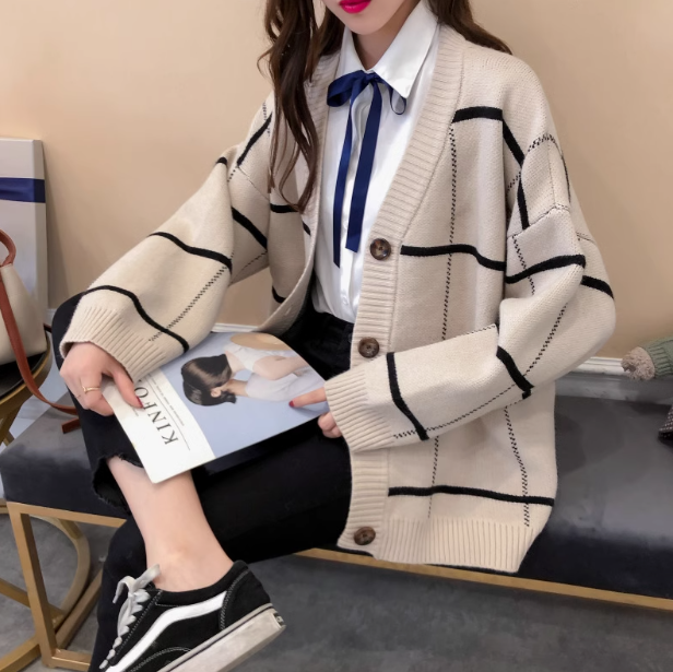 Korean style all-match knitted cardigan coat ED0214