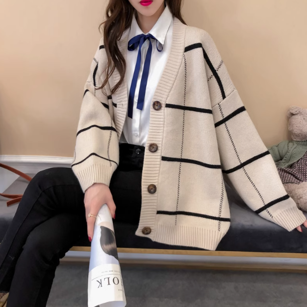 Korean style all-match knitted cardigan coat ED0214