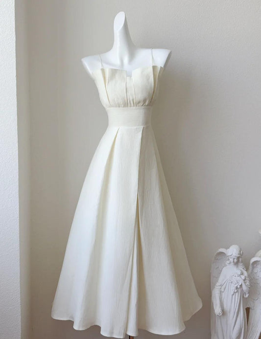 Beautiful Off-White Spaghetti Strap Prom Dresses Fashion Bridesmaid Dress ED02199