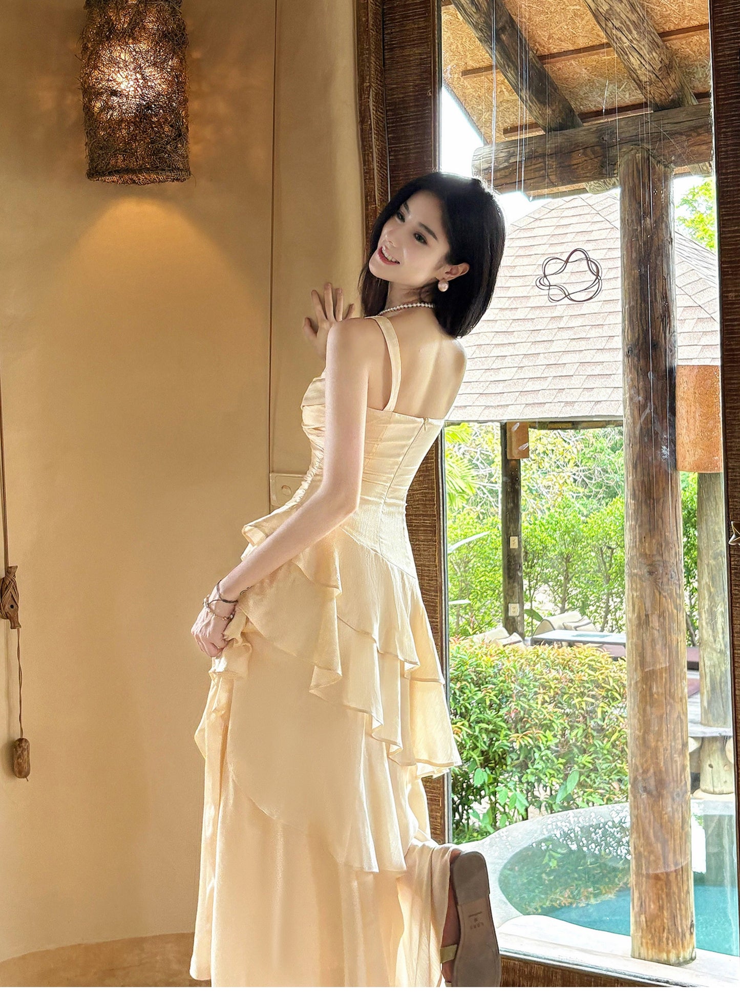Spaghetti Strap Chiffon A-Line Short Prom Dresses Sweet Homecoming Dress ED02214