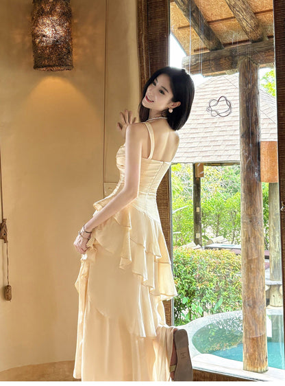 Spaghetti Strap Chiffon A-Line Short Prom Dresses Sweet Homecoming Dress ED02214