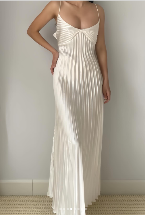 Light Champagne Spaghetti Straps Sheath Pleated Chiffon Fashion Prom Dress with Backless ED02223