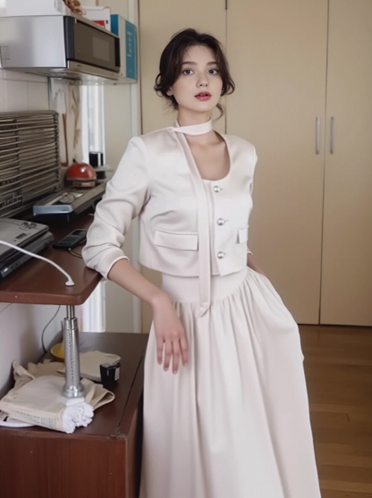 Chanel style short jacket + skirt ED0234