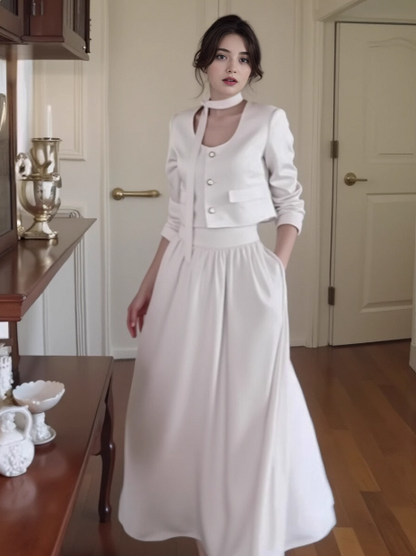 Chanel style short jacket + skirt ED0234