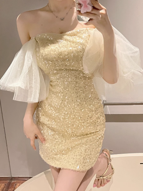 Birthday party one shoulder princess dress ED0238