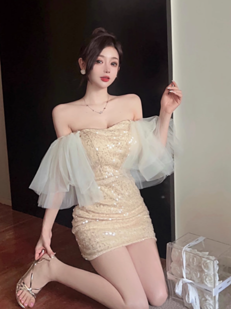 Birthday party one shoulder princess dress ED0238