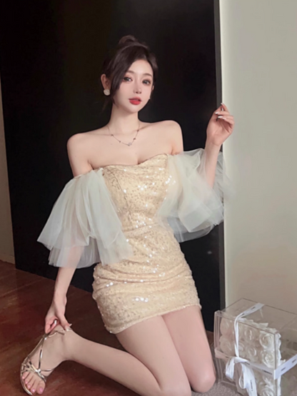 Birthday party one shoulder princess dress ED0238