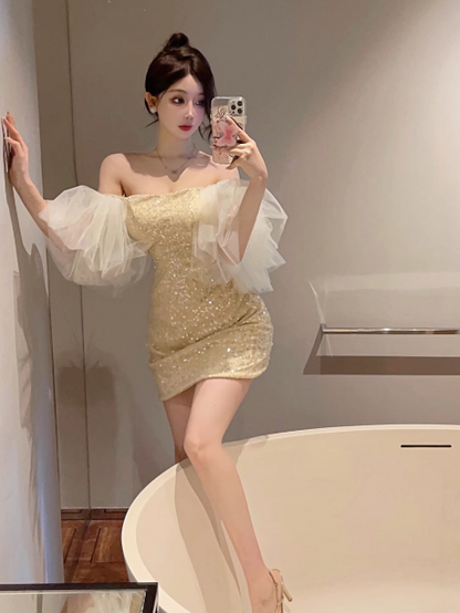 Birthday party one shoulder princess dress ED0238