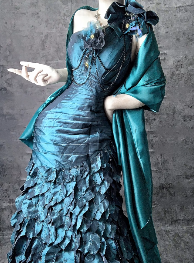 Gorgeous Teal One Shoulder Mermaid Taffeta Long Prom Dresses Formal Evening Dresses ED02513