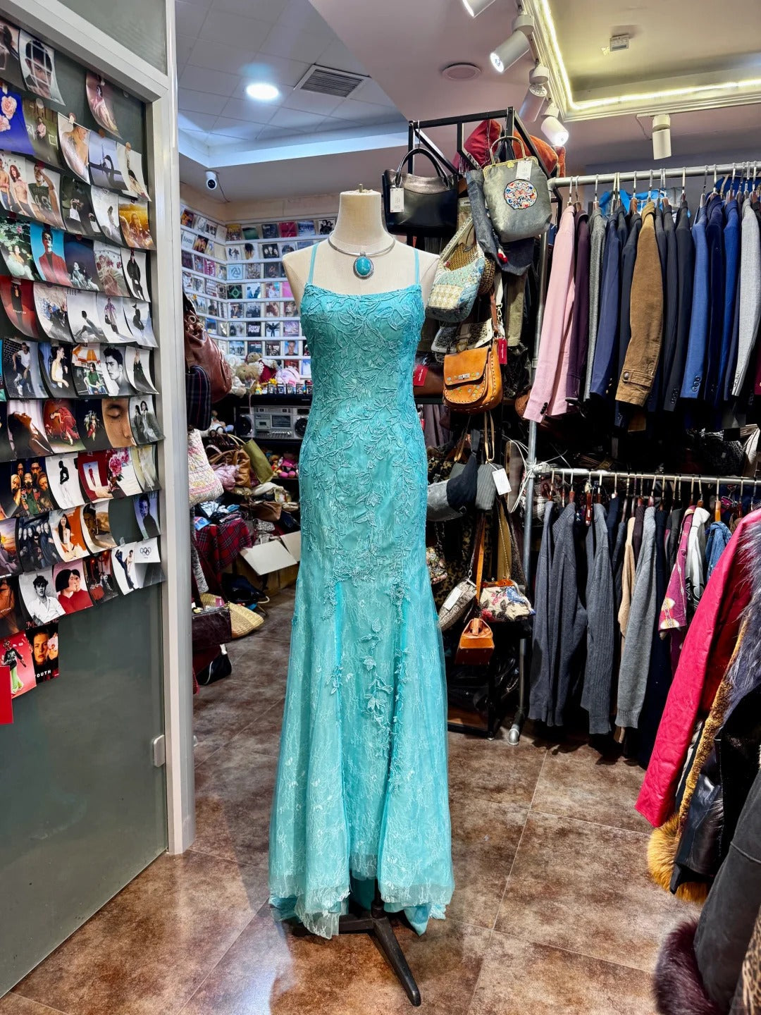 Gorgeous Turquoise Square Neck Mermaid Tulle Applique Long Prom Dresses Backless Formal Evening Gowns ED02554