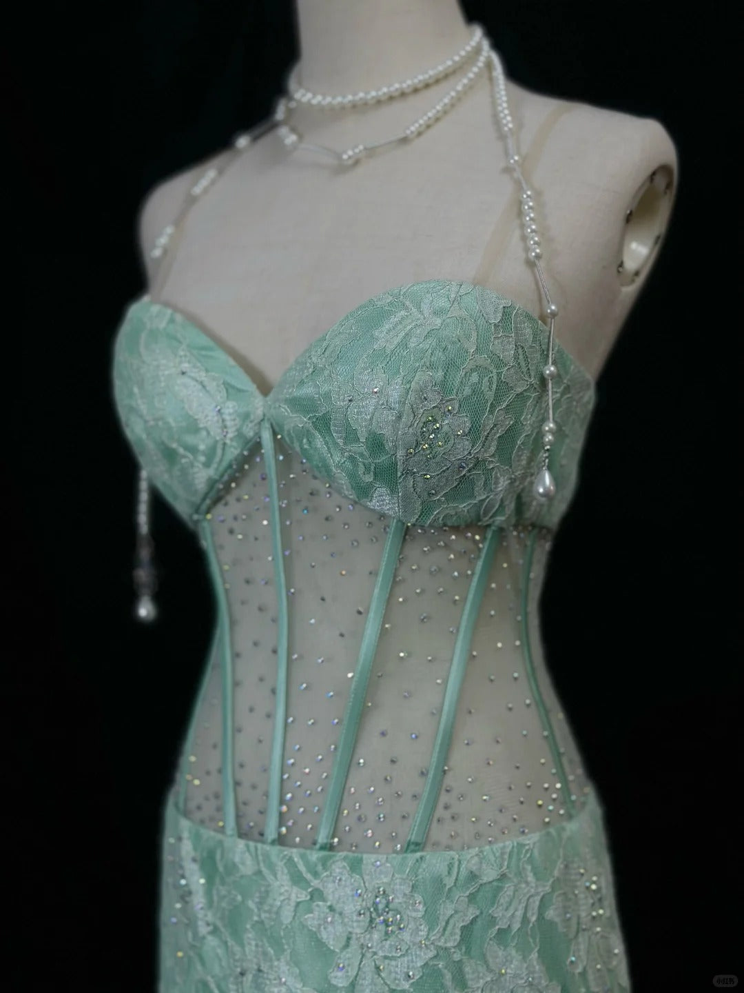 Elegant Tiffany Blue Sweetheart Neck Mermaid Tulle Long Prom Dresses Formal Evening Gowns with Lace Appliques ED02563