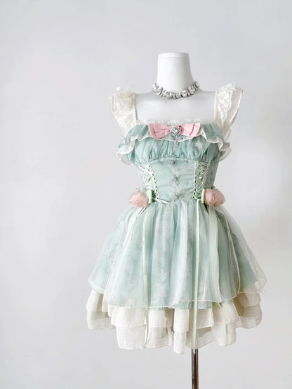 Cute Square A-Line Tulle Lace Short Prom Dress Homecoming Dress ED02577