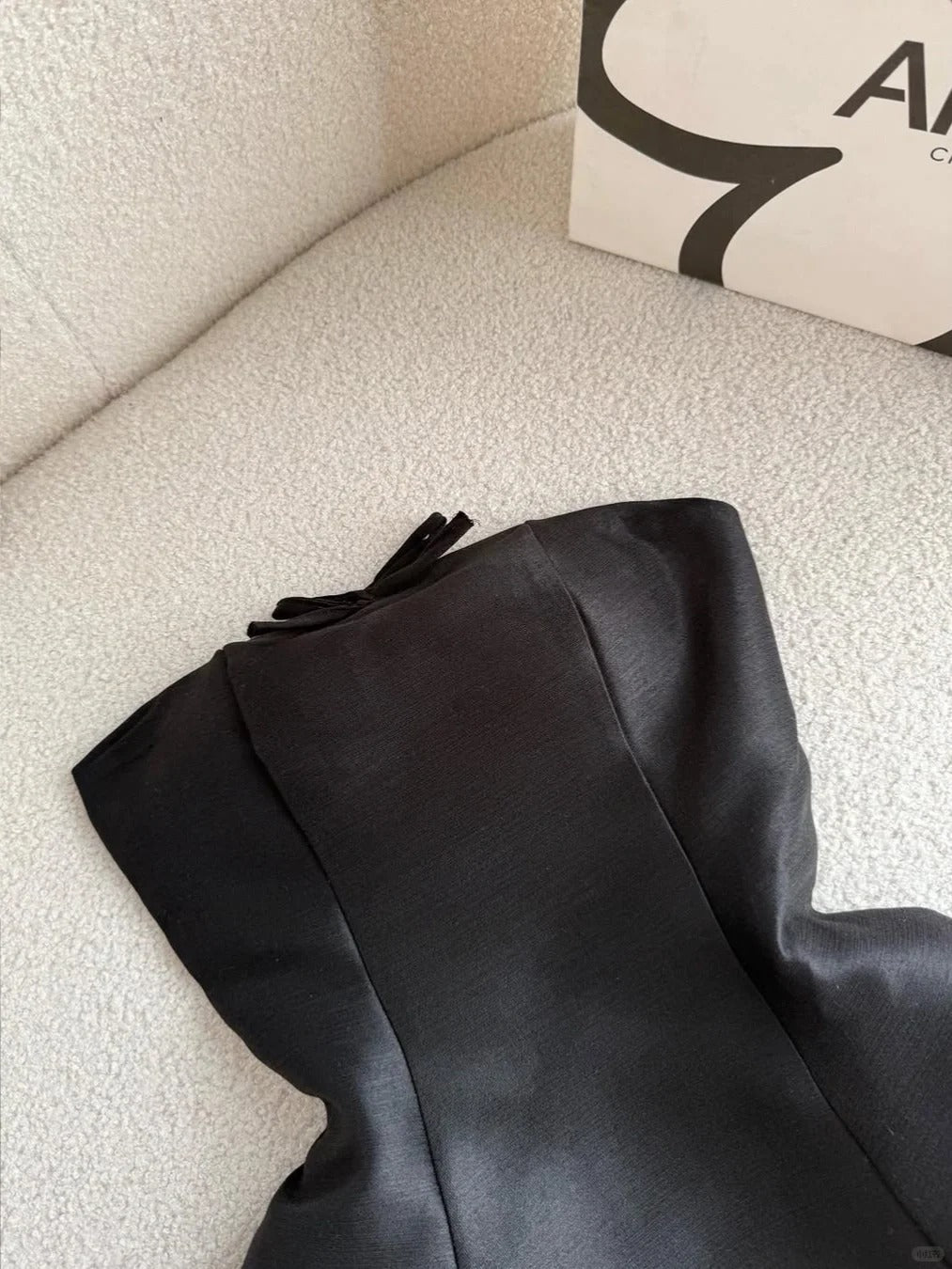 Fashion Black Strapless A-Line Satin Short Prom Dress Homecoming Dress ED02579