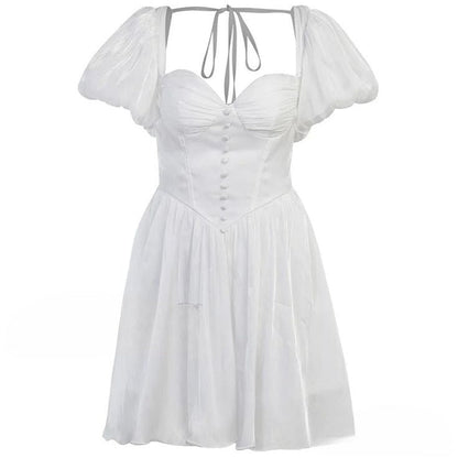 Stunning White Off Shoulder A-Line Tulle Short Prom Dresses Homecoming Dress ED02607