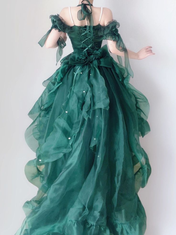 Fairytale Forest Green Halter Neck A-Line Tulle Hi-Lo Long Prom Dresses Formal Evening Gowns ED02609