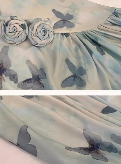 French V-neck ruffled fitted dress ED0260