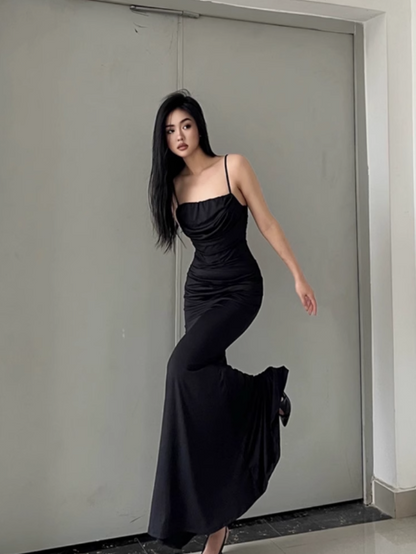 Fishtail suspender dress evening dress ED0261