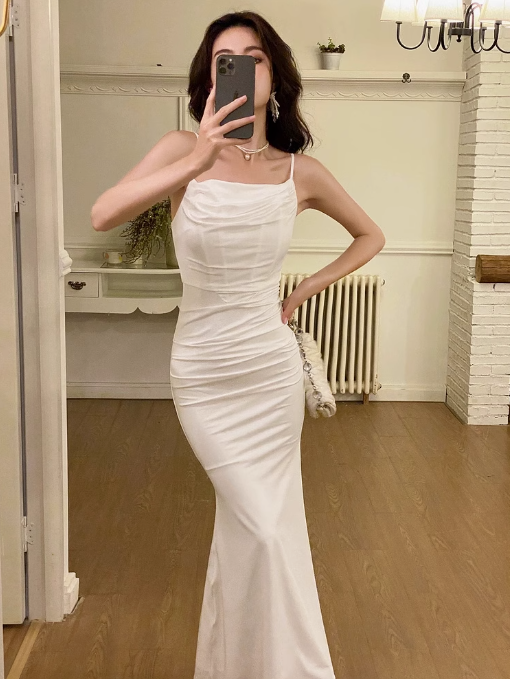 Fishtail suspender dress evening dress ED0261