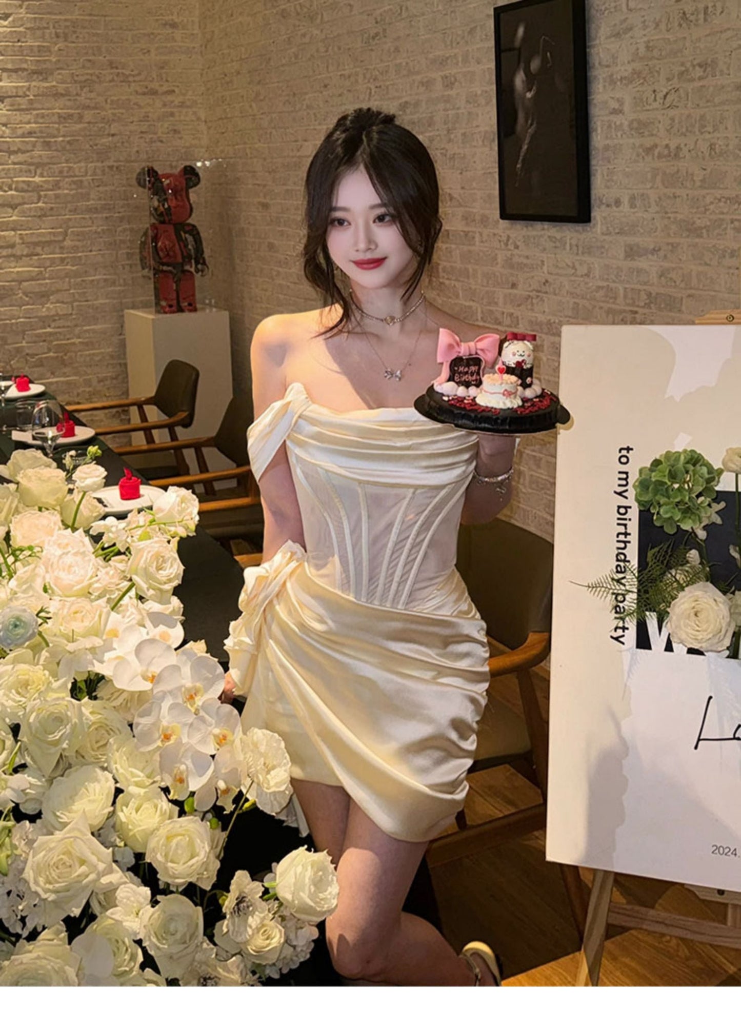 Elegant White Off-the-shoulder Bodycon Satin Short Prom Dresses Homecoming Dress ED02660