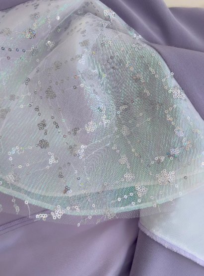 Gorgeous Lavender Spaghetti Straps A-Line Satin Short Prom Dresses Glitter Tulle Homecoming Dresses with Bows ED02709