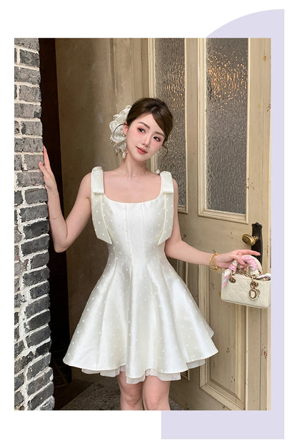 Sweet Light Apricot Square Neck Satin A-Line Short Prom Dresses Homecoming Dresses ED02721