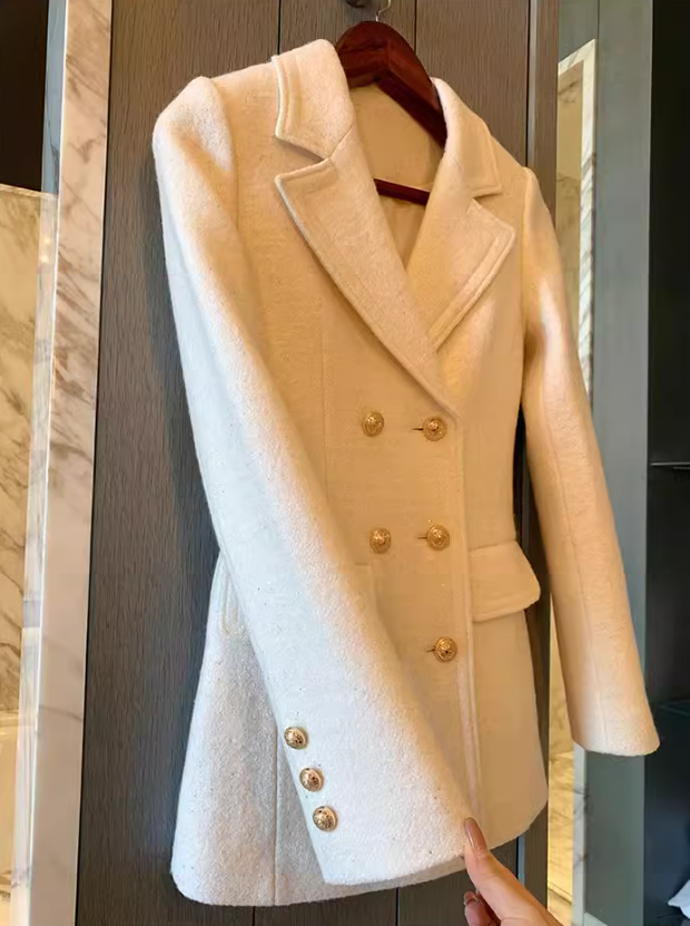 Chanel style white thick wool suit skirt ED0274