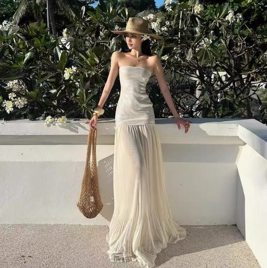 Gorgeous White Strapless Sheath Birthday Dress ED02752