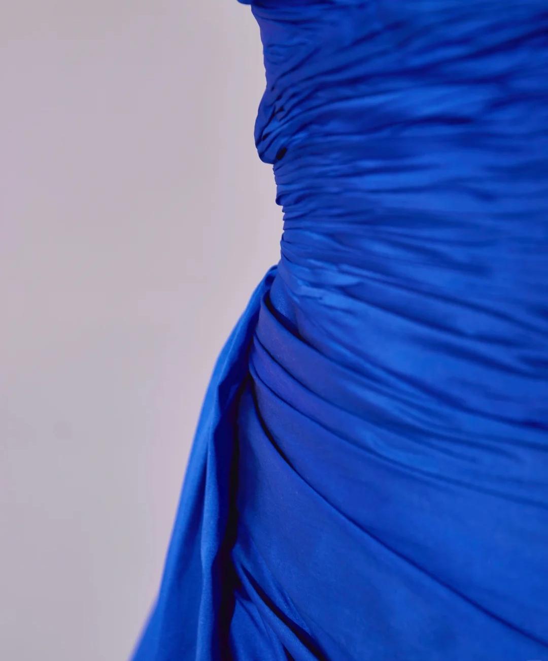 Stunning Royal Blue Sweetheart Neck Sheath Satin Long Prom Dresses Formal Evening Gowns with Slits ED02776