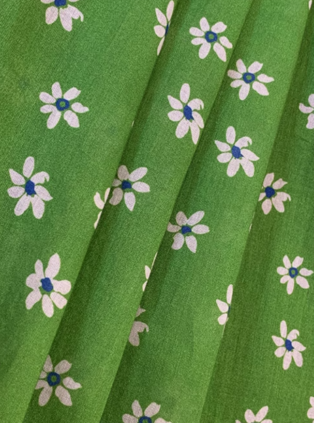 French retro V-neck floral dress ED0277