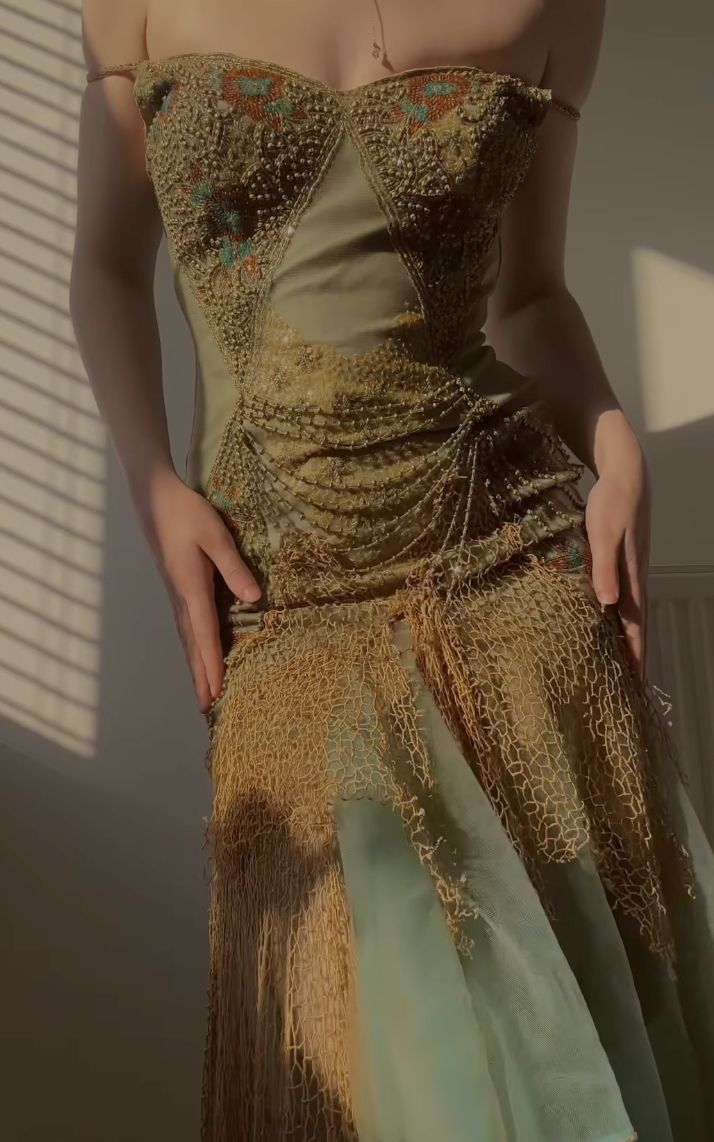 Vintage Spaghetti Straps Sheath Tulle Beaded Long Prom Dresses Elegant Evening Gowns ED02977