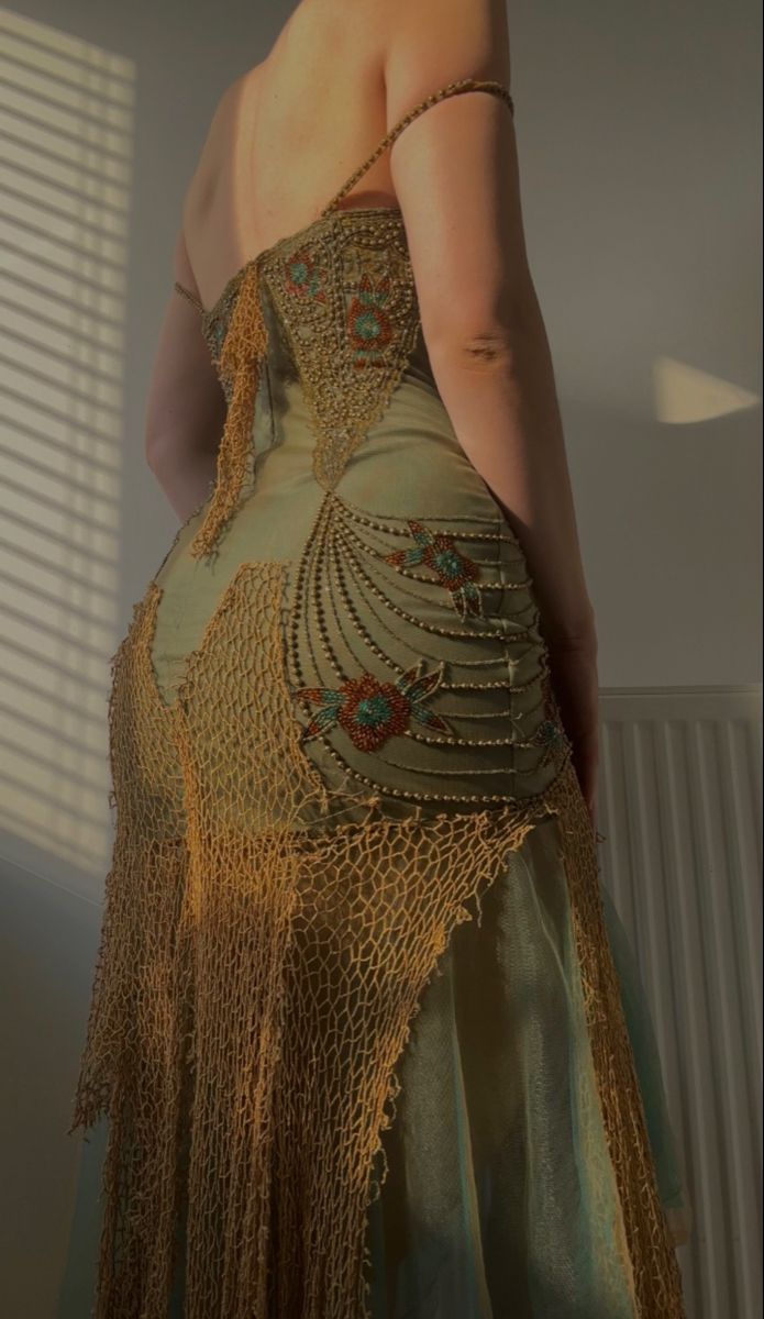 Vintage Spaghetti Straps Sheath Tulle Beaded Long Prom Dresses Elegant Evening Gowns ED02977