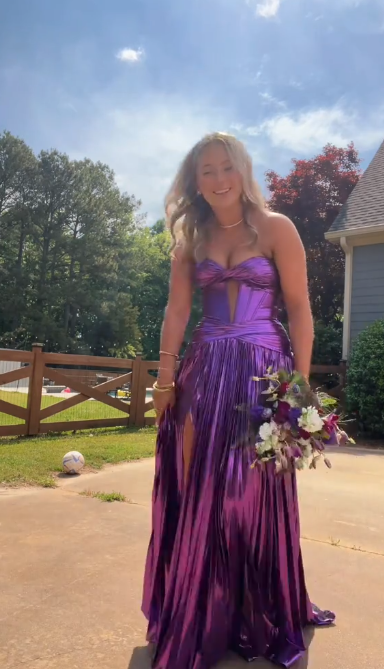 Fashion Purple Strapless Sheath Long Prom Dresses Formal Evening Dresses ED03018