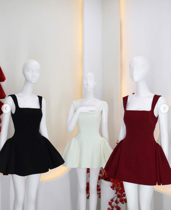 Sweet White Square Neck A-Line Satin Short Party Dresses Sweet 16 Birthday Dress ED03035