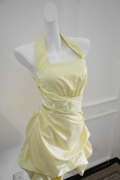 Stunning Pink Spaghetti Straps A-Line Satin Short Evening Dress Sweet Homecoming Dress ED03184